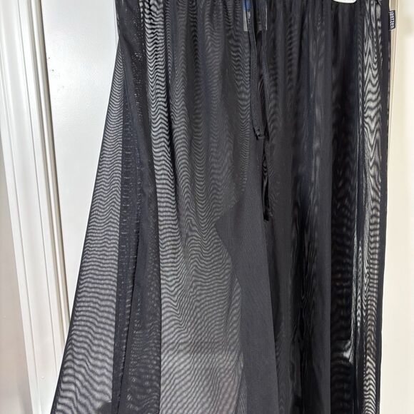 Jantzen Womens Swim Wide Leg Cover Up Pants Size M  Black High Rise Pull On - Picture 3 of 11